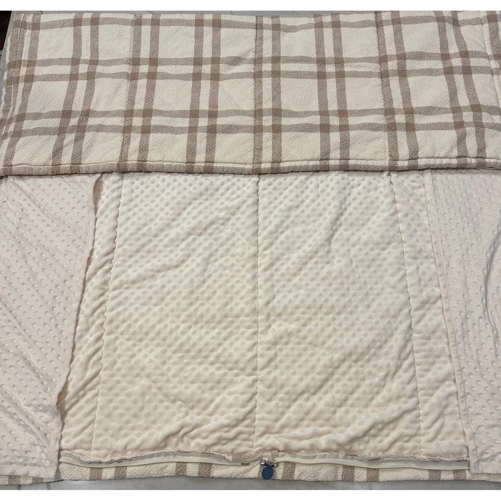 Beddy's Hamilton FULL Size Plaid Zipper Bedding Minky Interior 54x75 TOP ONLY